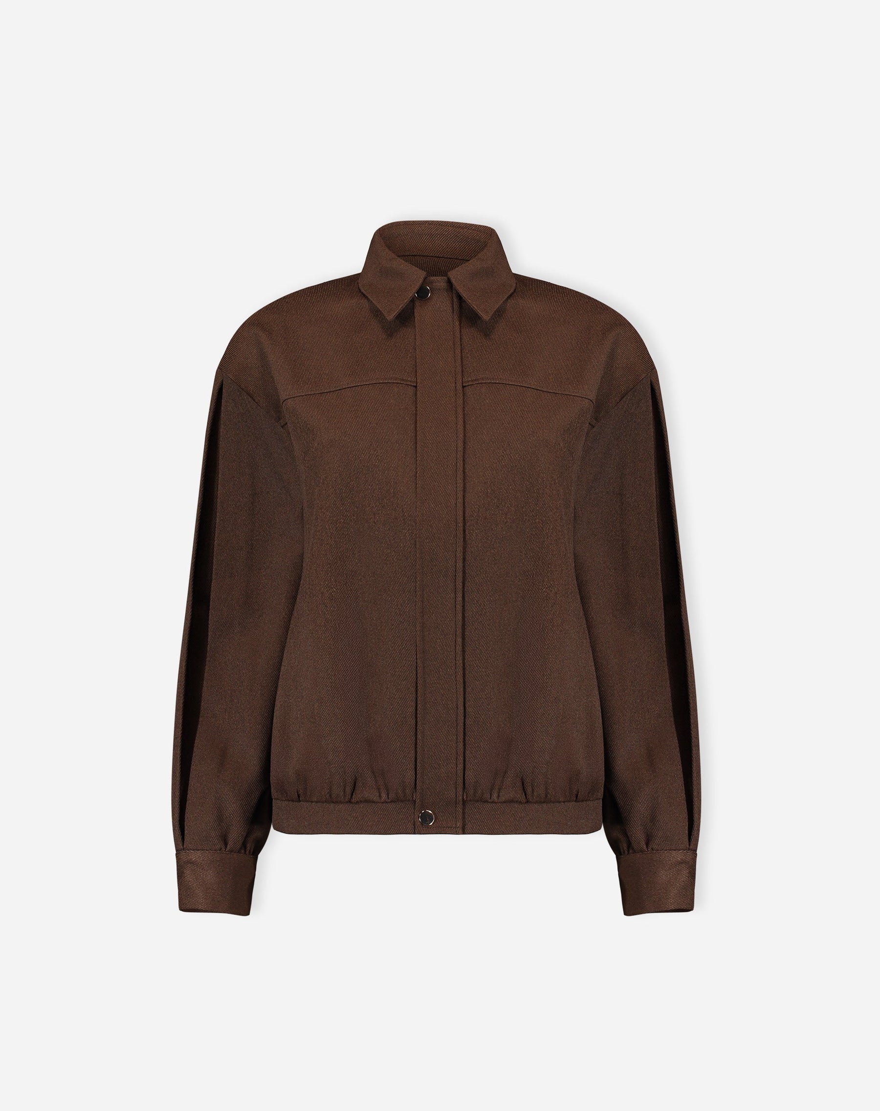 CASACO COM PUNHO LARGO - MARROM