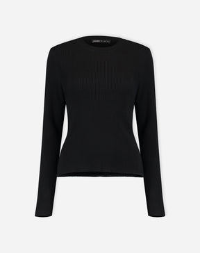 SUÉTER TRICOT GOLA CARECA - PRETO