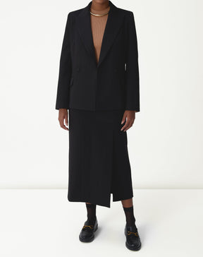 BLAZER SLIM ABOTOAMENTO DUPLO ALFAIATARIA - PRETO