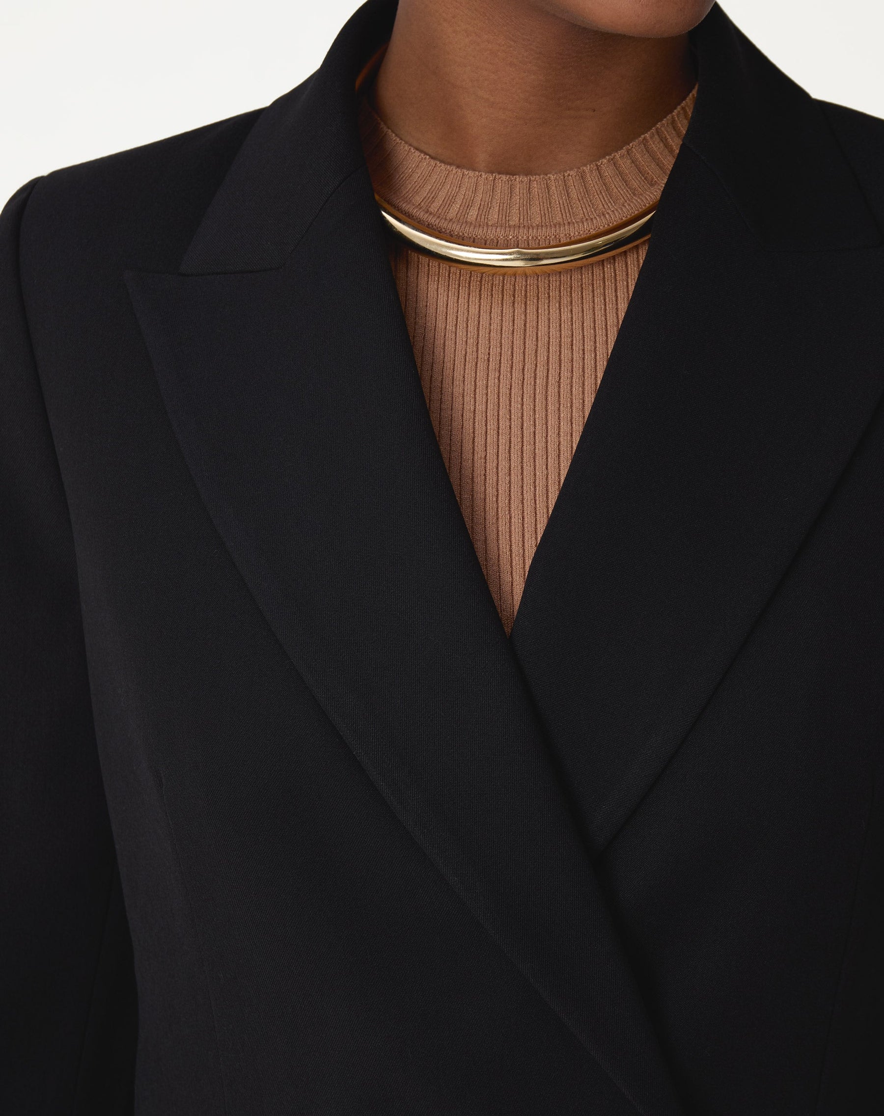 BLAZER SLIM ABOTOAMENTO DUPLO ALFAIATARIA - PRETO