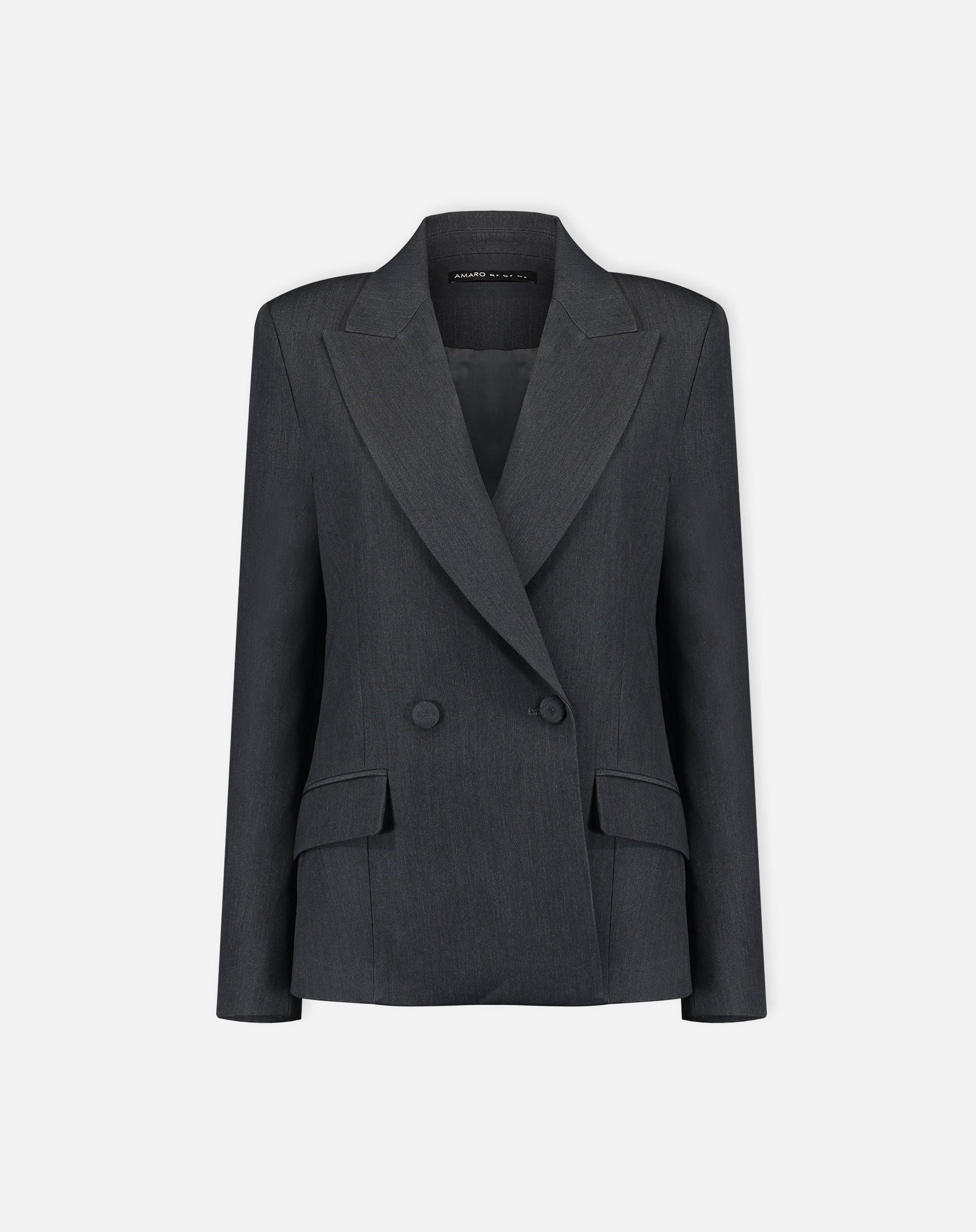 BLAZER SLIM ABOTOAMENTO DUPLO ALFAIATARIA - CINZA