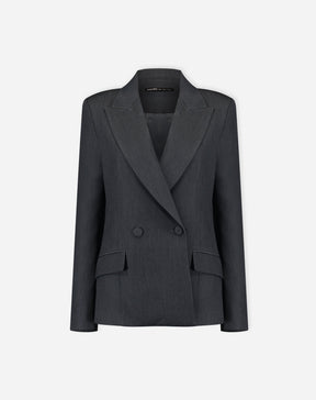 BLAZER SLIM ABOTOAMENTO DUPLO ALFAIATARIA - CINZA