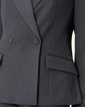 BLAZER SLIM ABOTOAMENTO DUPLO ALFAIATARIA - CINZA