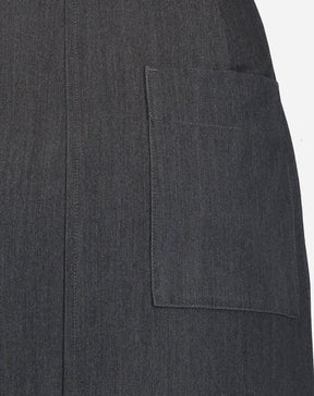 SAIA MIDI COM FENDAS ALFAIATARIA - CINZA