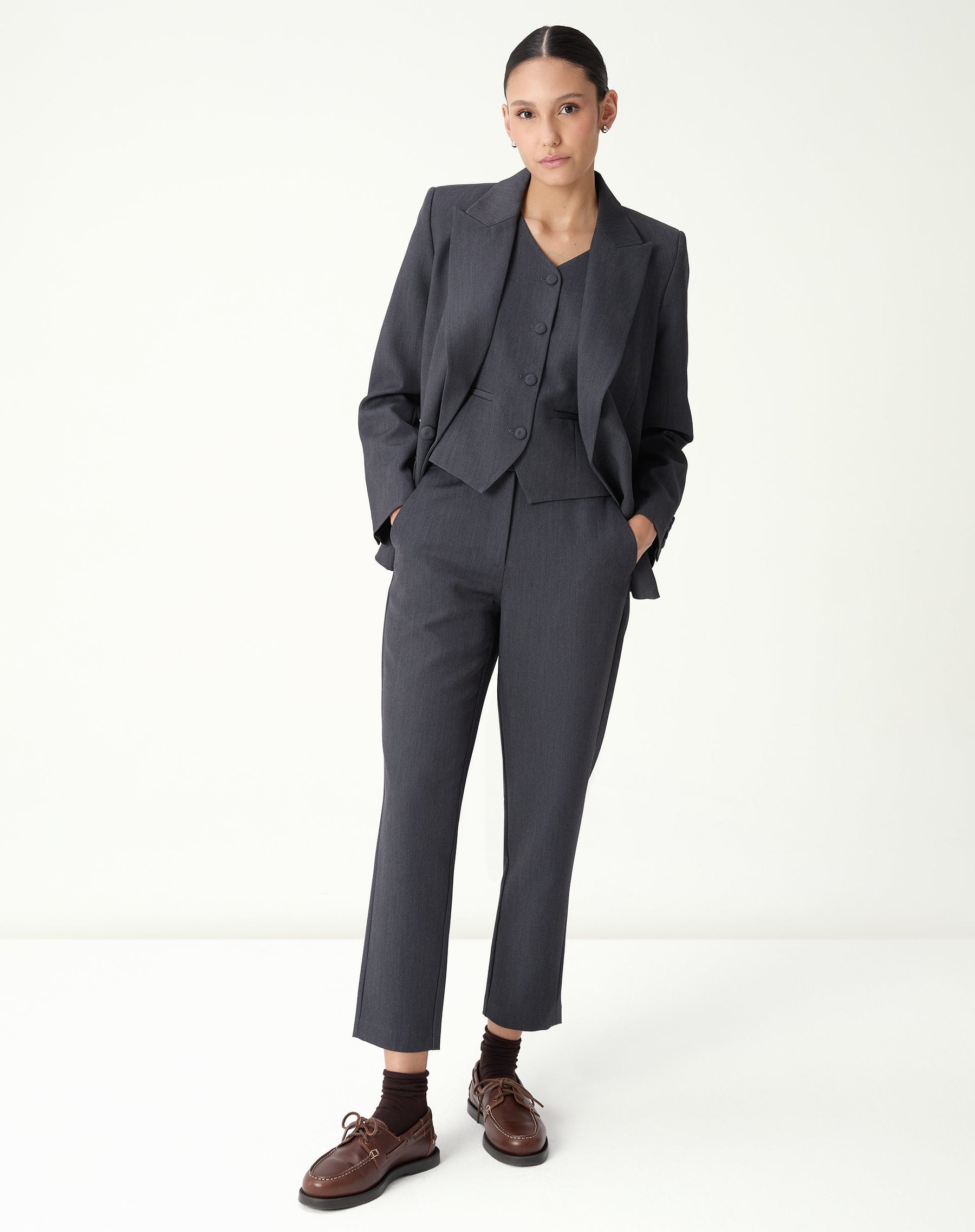 CALÇA SLIM ALFAIATARIA - CINZA