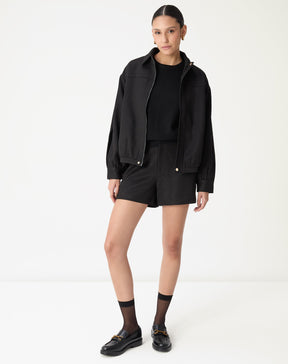 CASACO COM PUNHO LARGO - PRETO