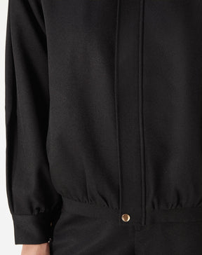 CASACO COM PUNHO LARGO - PRETO