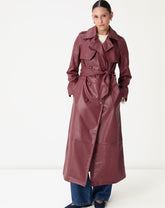 TRENCH COAT COM CINTO PU - VINHO