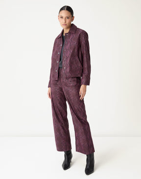 JAQUETA QUADRADA COBRA PU - VINHO