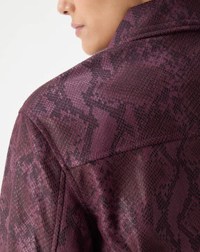 JAQUETA QUADRADA COBRA PU - VINHO