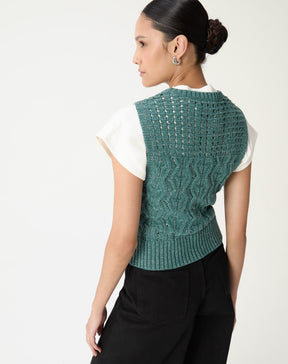 REGATA TRICOT PONTO DIFERENCIADO - VERDE