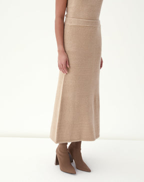 SAIA LONGA TRICOT - BEGE