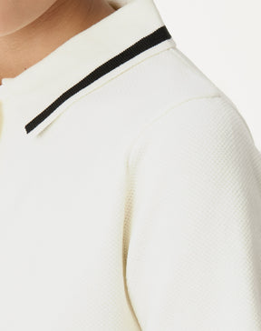 VESTIDO POLO TRICOT - OFF-WHITE