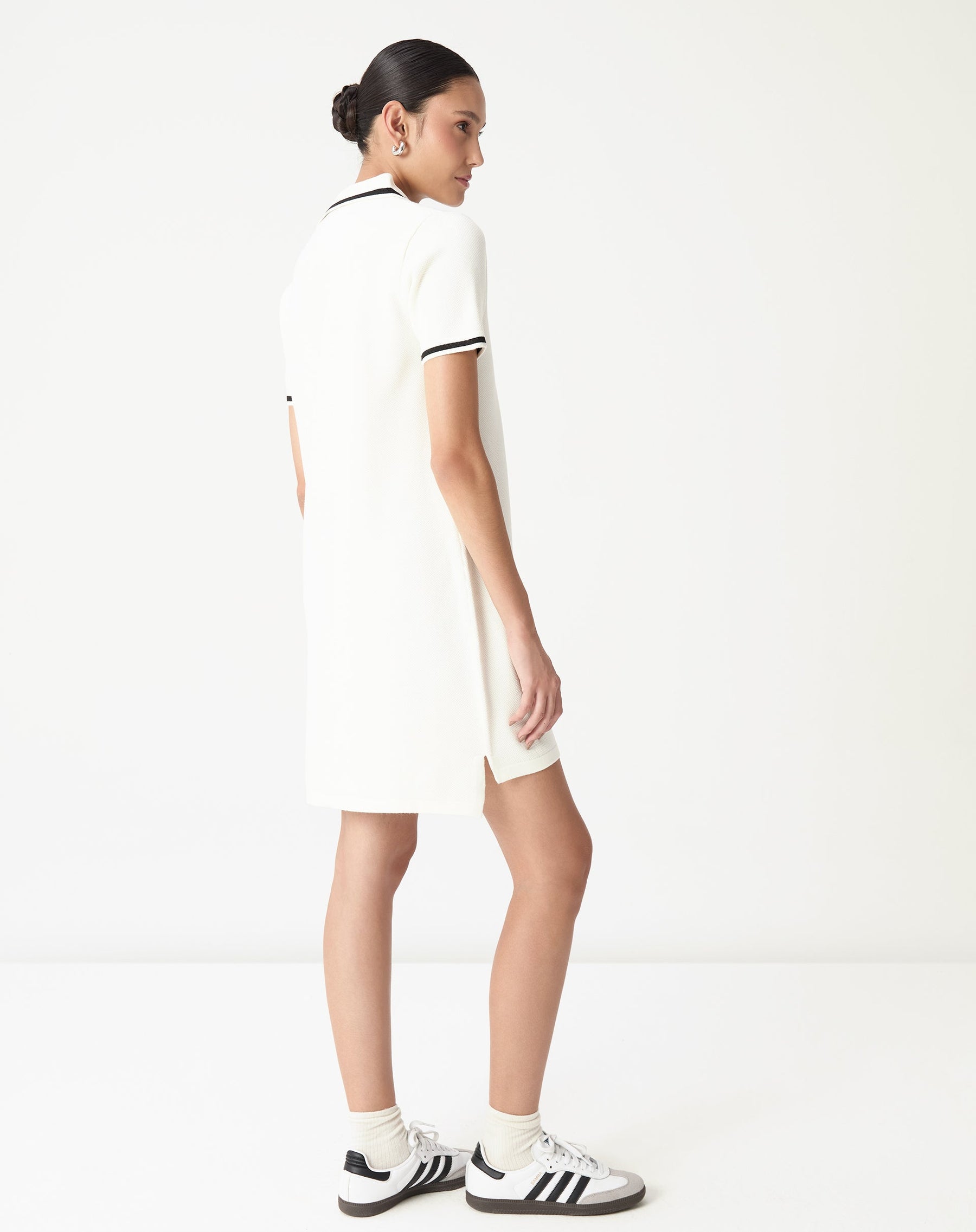 VESTIDO POLO TRICOT - OFF-WHITE