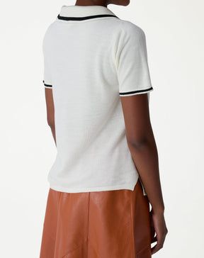 BLUSA POLO TRICOT - OFF-WHITE