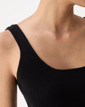 REGATA BÁSICA TRICOT DECOTE U - PRETO