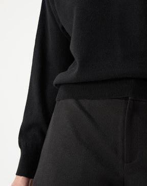 SUÉTER GOLA CARECA DE CASHMERE - PRETO