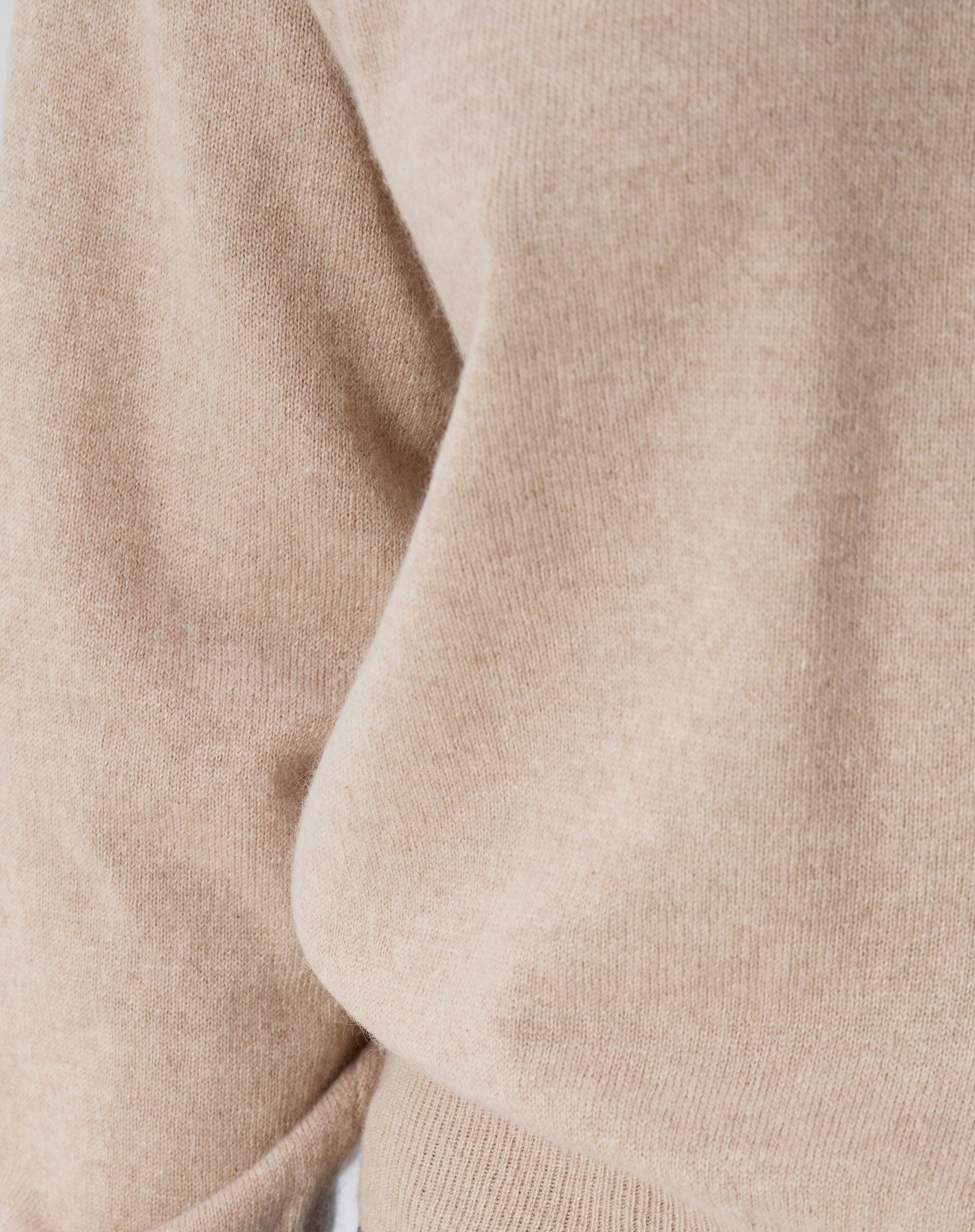 SUÉTER GOLA CARECA DE CASHMERE - CAQUI