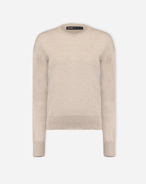 SUÉTER GOLA CARECA DE CASHMERE - CAQUI