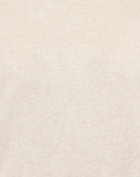 SUÉTER CASHMERE GOLA ALTA  - AREIA