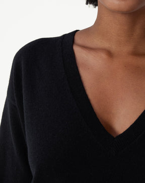 SUÉTER CASHMERE GOLA V  - PRETO