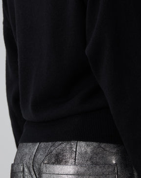 SUÉTER CASHMERE GOLA V  - PRETO