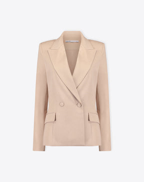 BLAZER SLIM ABOTOAMENTO DUPLO ALFAIATARIA - BEGE