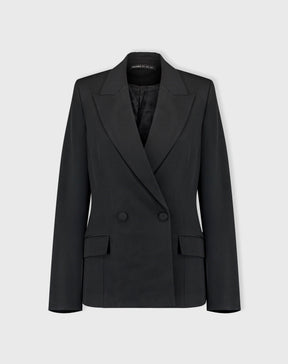 BLAZER SLIM ABOTOAMENTO DUPLO ALFAIATARIA - PRETO
