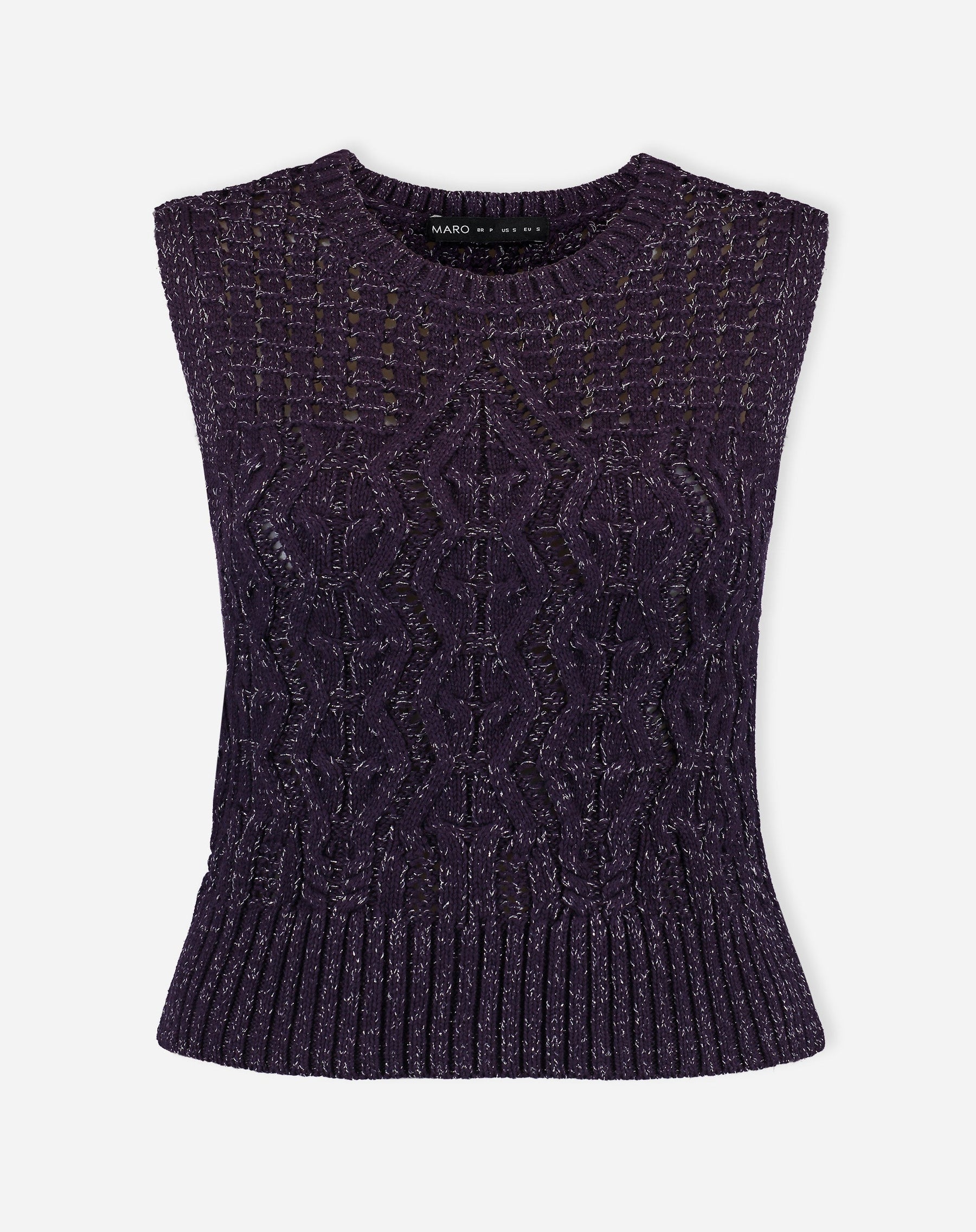 REGATA TRICOT PONTO DIFERENCIADO - ROXO