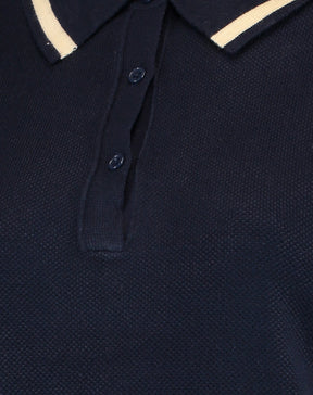 VESTIDO POLO TRICOT - AZUL MARINHO