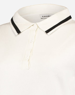 VESTIDO POLO TRICOT - OFF-WHITE