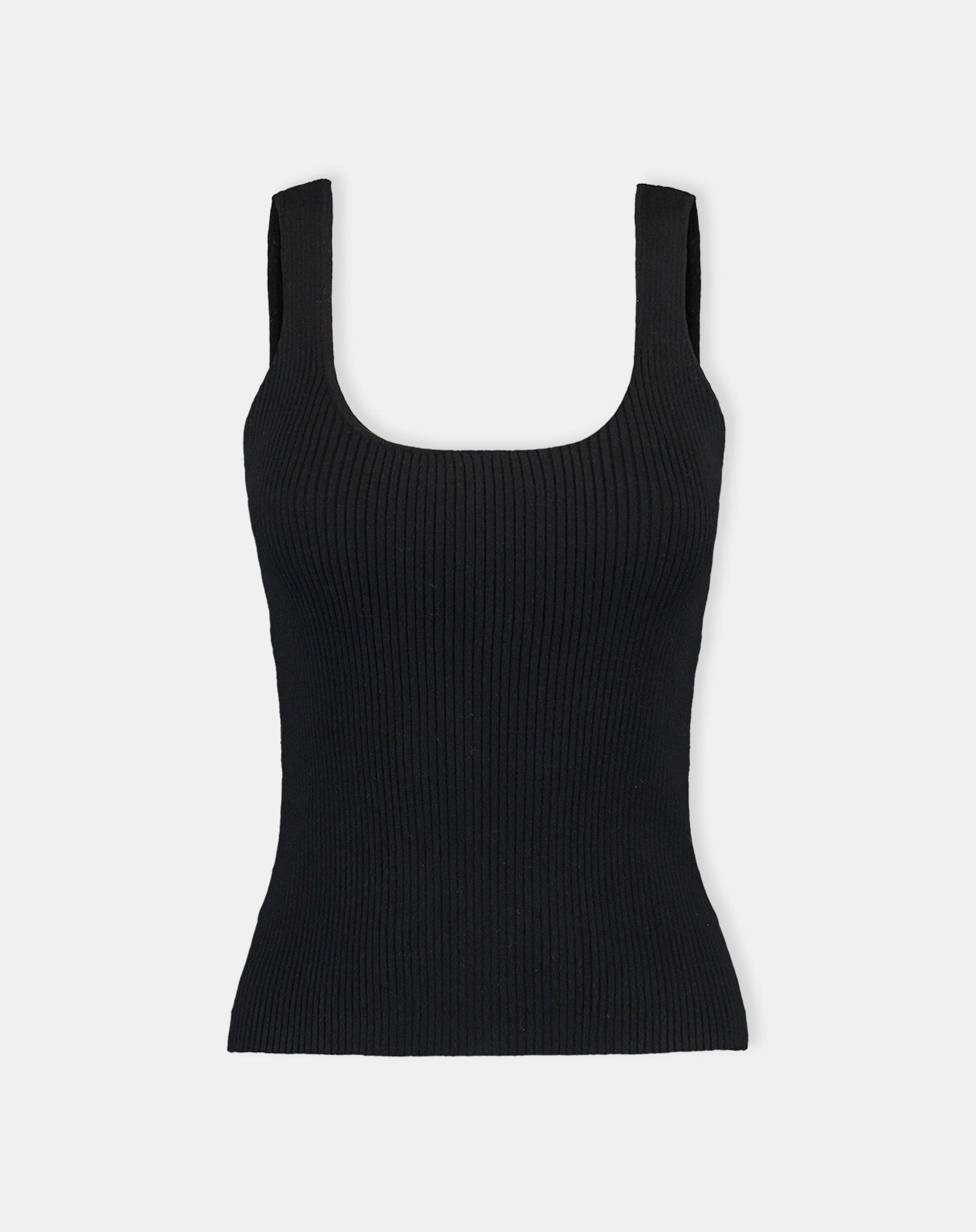 REGATA BÁSICA TRICOT DECOTE U - PRETO