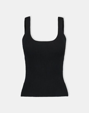 REGATA BÁSICA TRICOT DECOTE U - PRETO