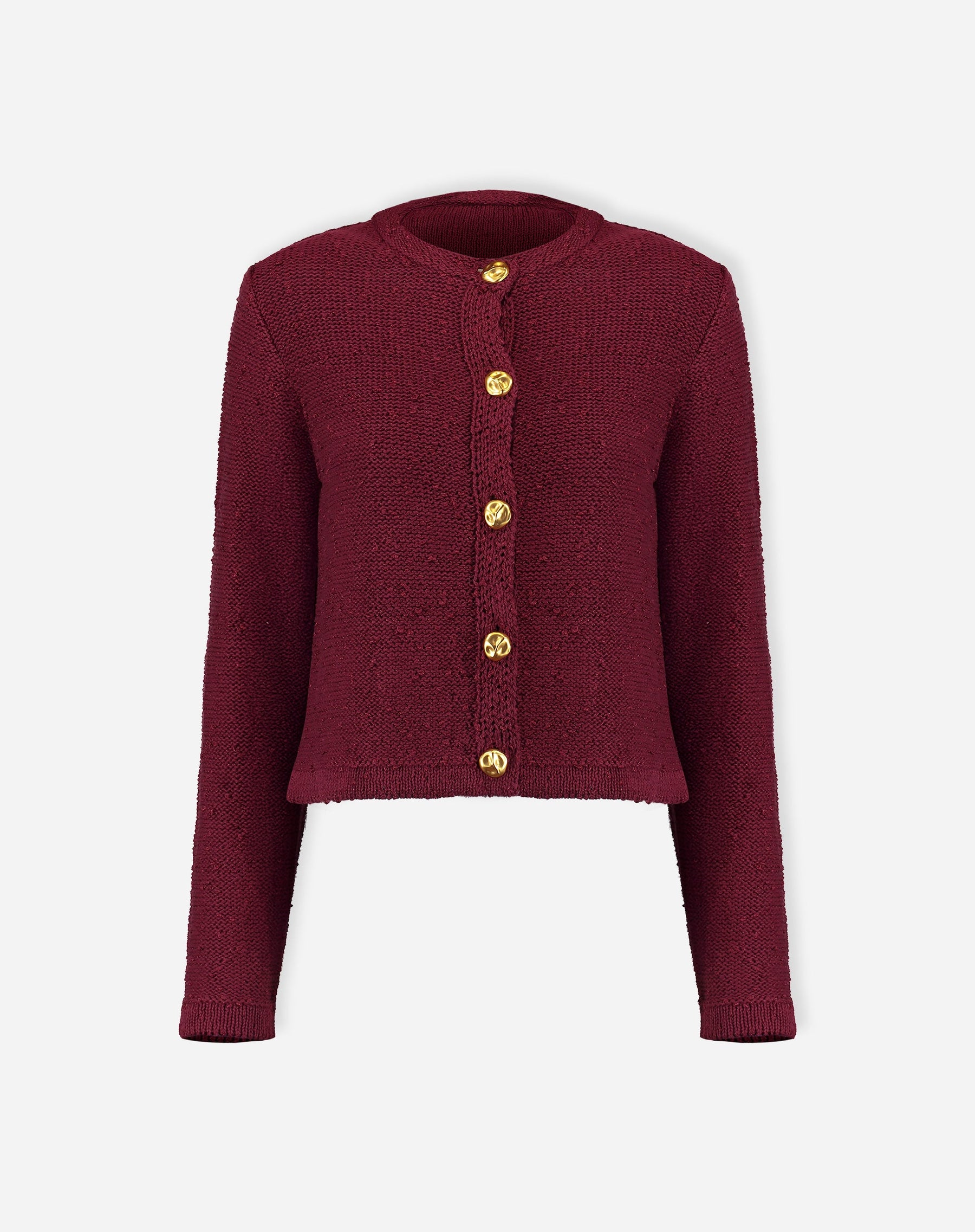 CARDIGAN TRICOT COM BOTÕES - VERMELHO