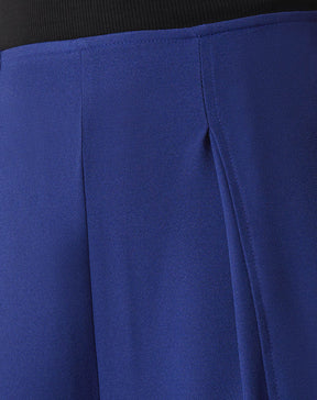 CALÇA COM VINCOS DE ALFAIATARIA - AZUL