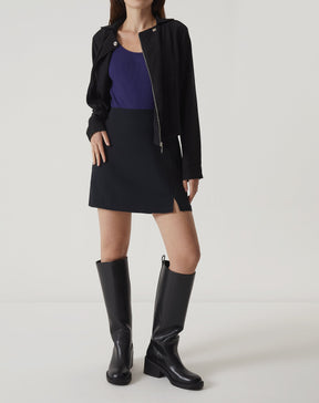 SAIA CURTA DE ALFAIATARIA - PRETO