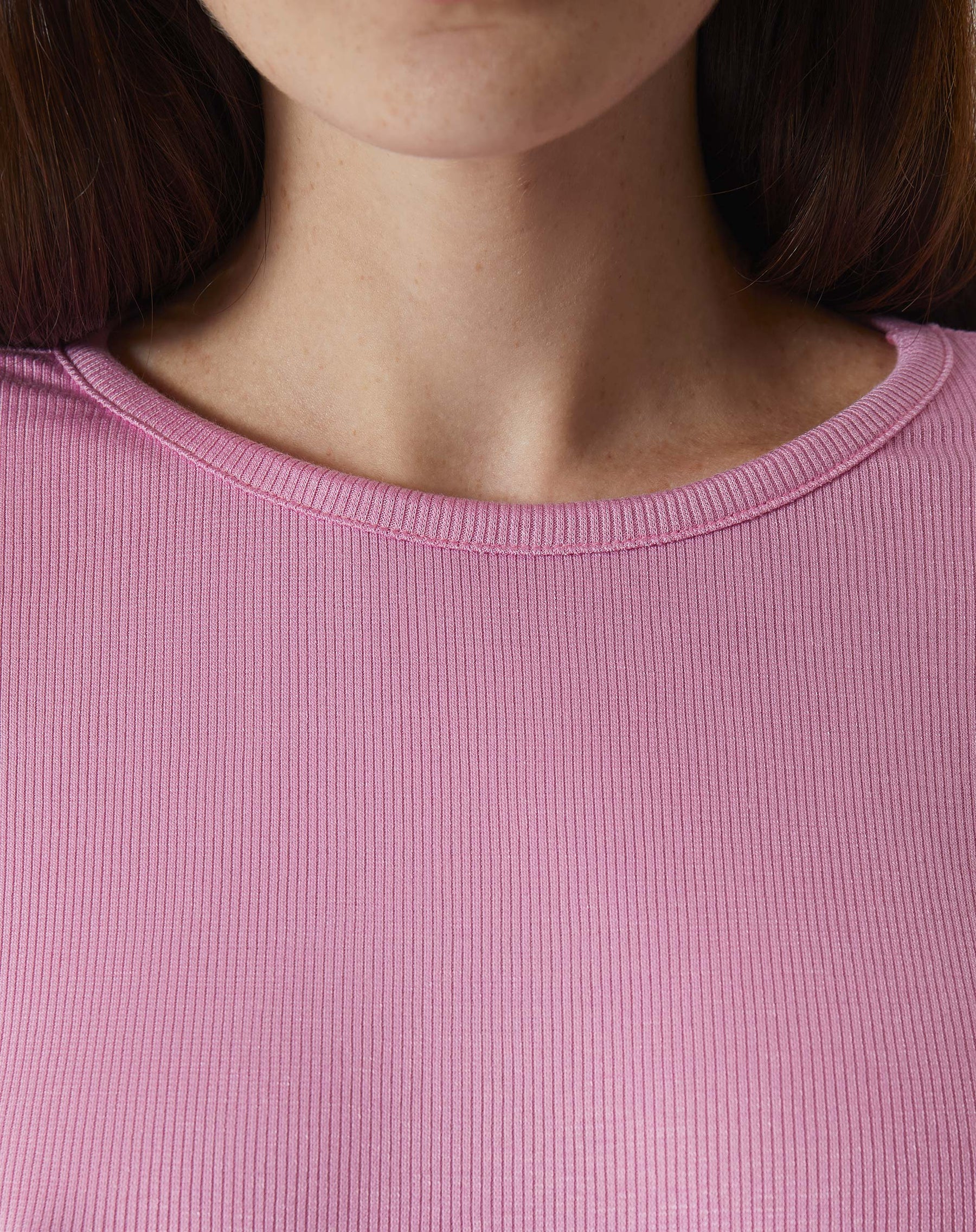 BLUSA MANGA LONGA DE MALHA - ROSA