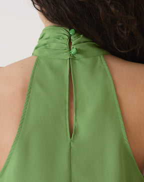 BLUSA FRENTE ÚNICA COM TRANSPARÊNCIA - VERDE