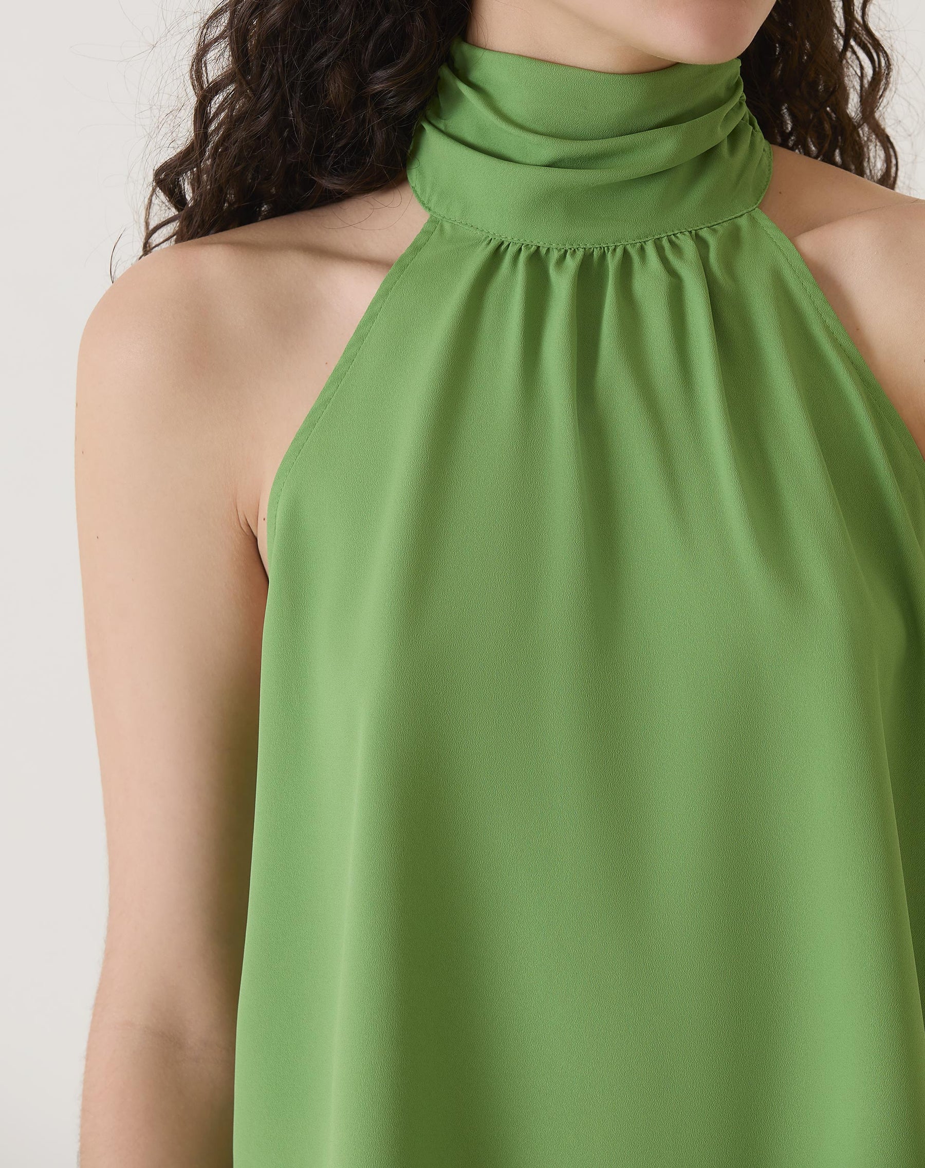BLUSA FRENTE ÚNICA COM TRANSPARÊNCIA - VERDE