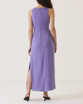 VESTIDO COM DECOTE HALTER E MOULAGE - ROXO