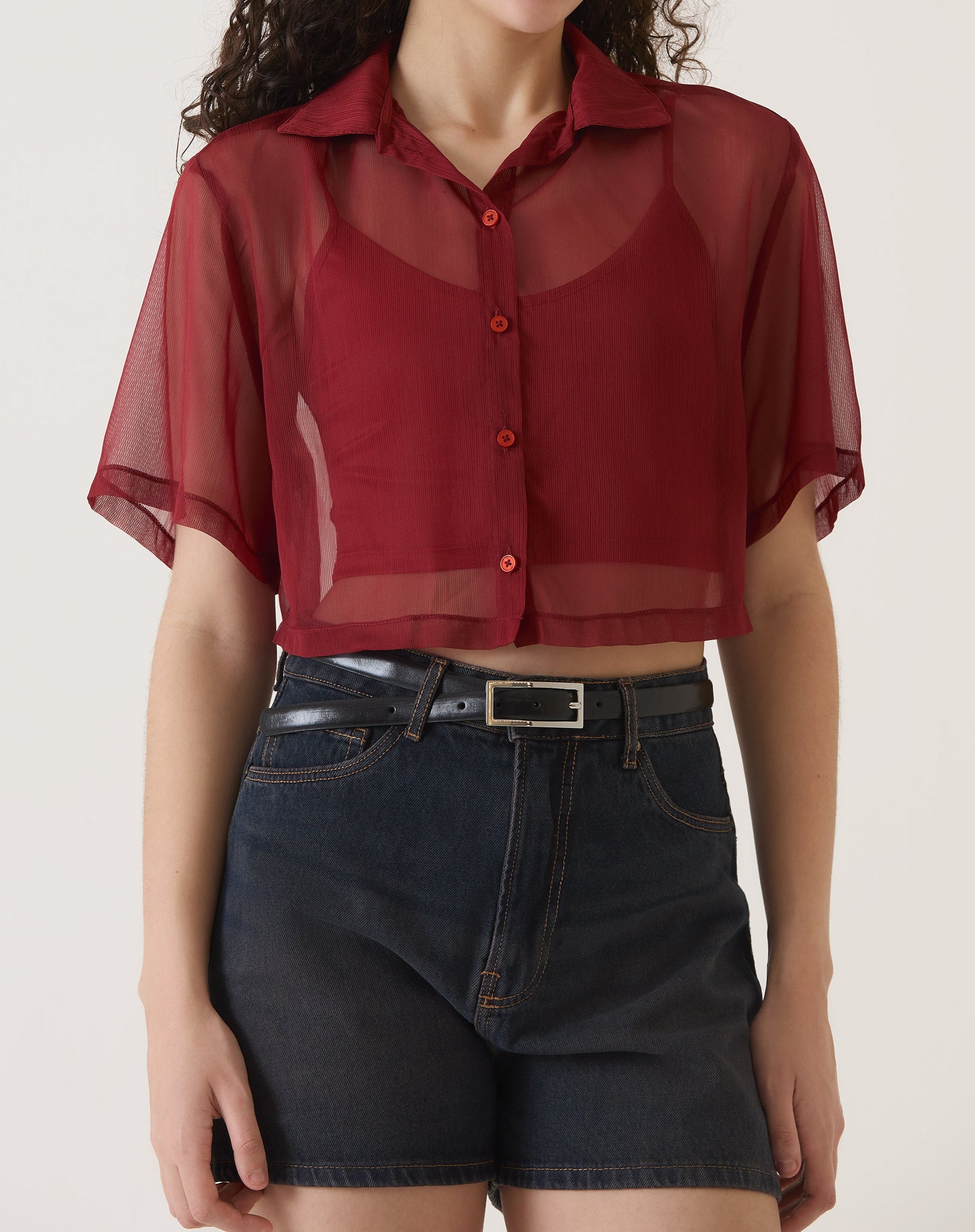 CAMISA MANGA CURTA ESTAMPADA - LARANJA