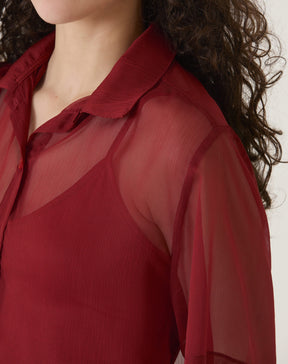 CAMISA MANGA CURTA ESTAMPADA - LARANJA