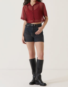 CAMISA MANGA CURTA ESTAMPADA - LARANJA