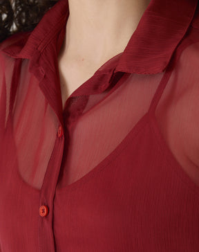 CAMISA MANGA CURTA ESTAMPADA - LARANJA