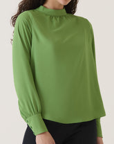 BLUSA MANGA LONGA BUFANTE - VERDE