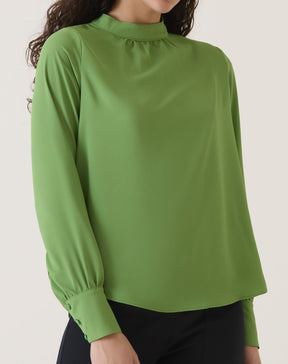 BLUSA MANGA LONGA BUFANTE - VERDE