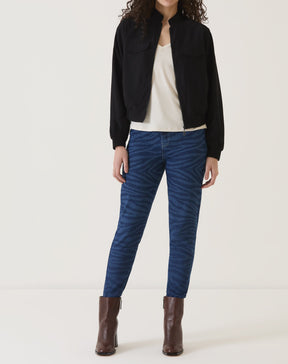 CAMISETA DECOTE V DE MALHA - AREIA