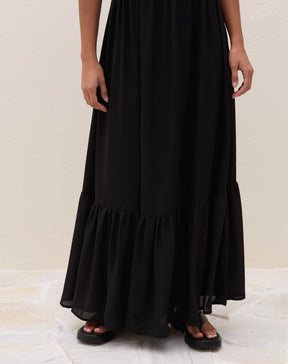 Vestido Maxi Alças Finas - PRETO