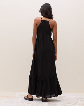 Vestido Maxi Alças Finas - PRETO