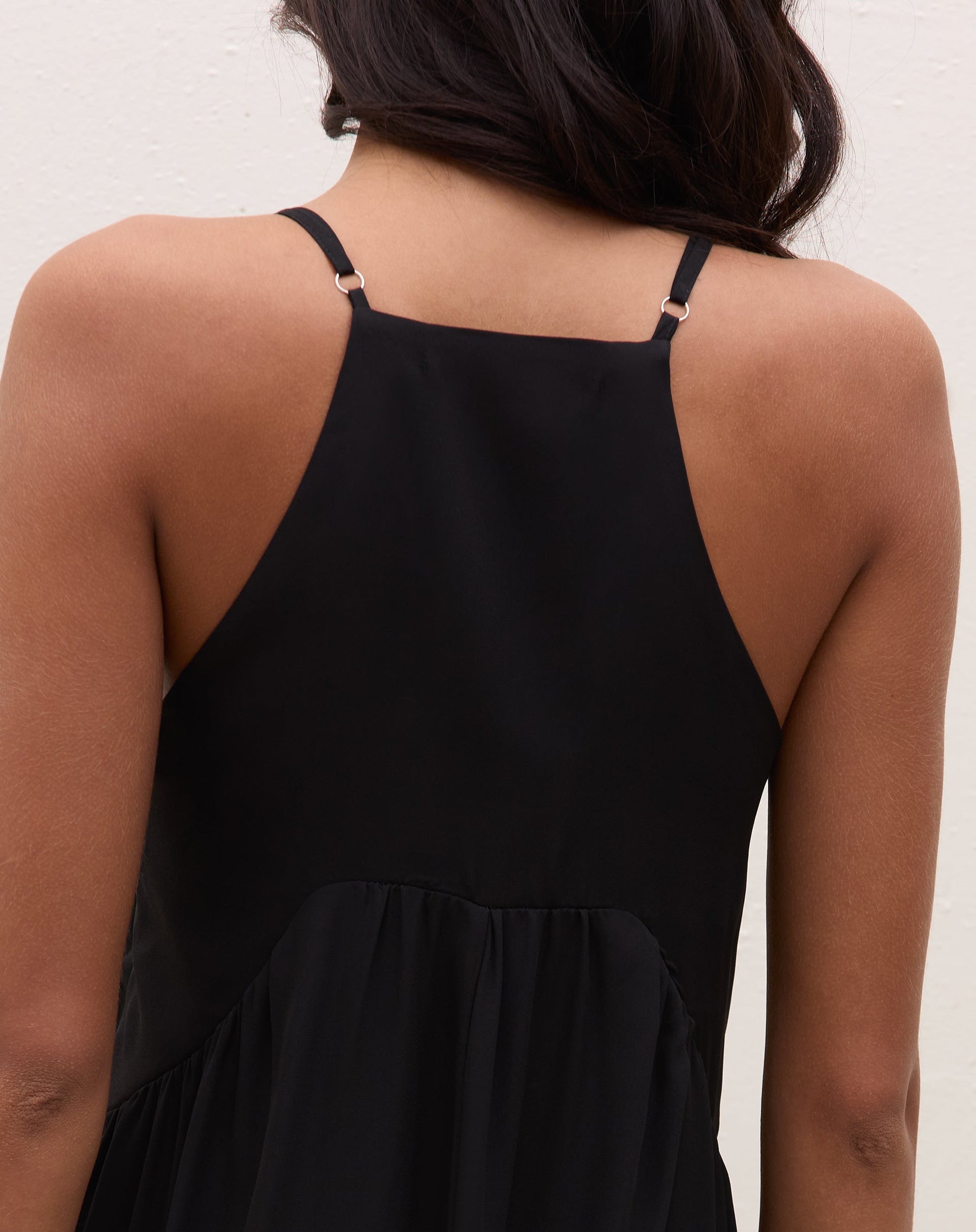 Vestido Maxi Alças Finas - PRETO